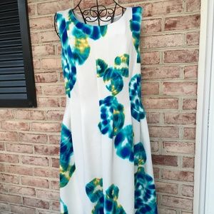 Calvin Klein Size 14 Floral Sleeveless Dress